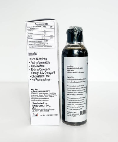 100% Natural Black Seed Oil (Nigella Sativa)