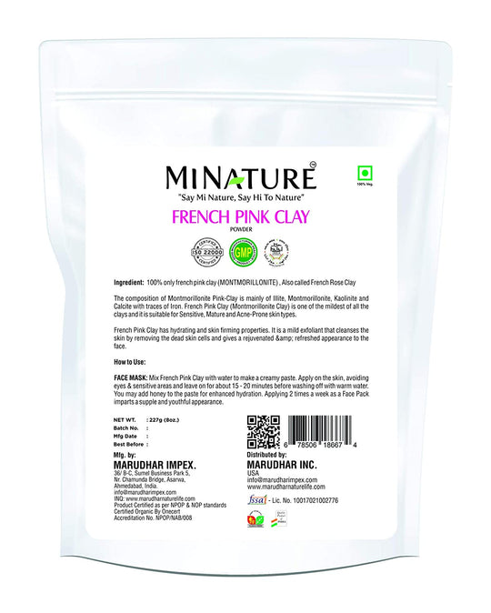 Natural French Pink Clay (Montmorillonite) 227g