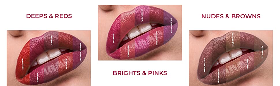 Herb Enriched Matte Liquid Lipstick Kit - Set of 5