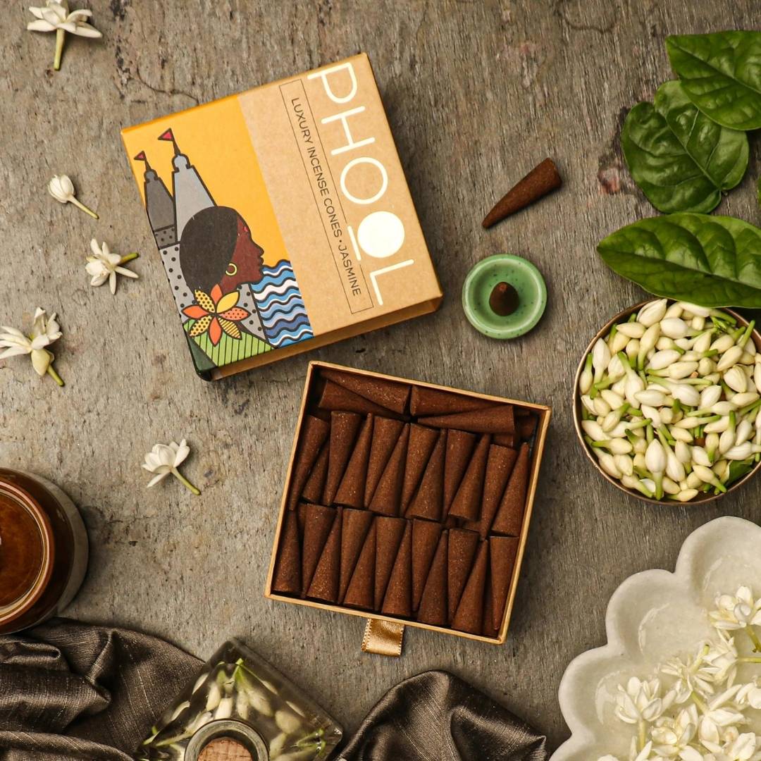 Jasmine - Natural Incense Cones by Phool