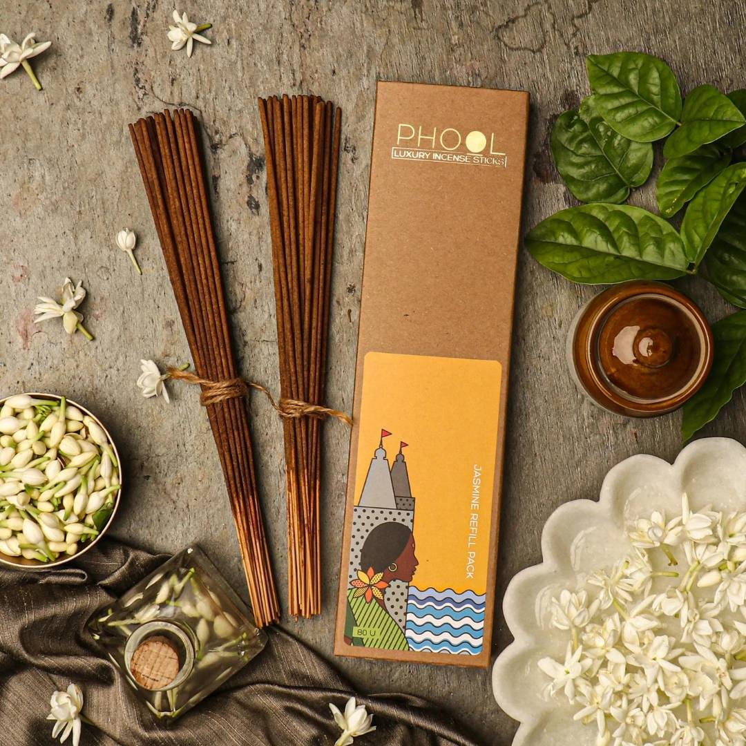 Jasmine Refill Pack - Natural Incense Sticks by Phool