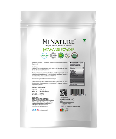 Organic Jatamansi Powder 227g | USDA Certified