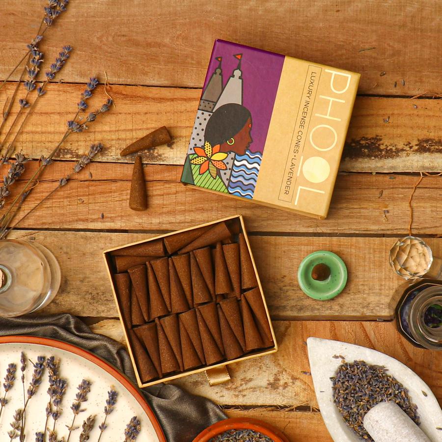 Lavender - Natural Incense Cones by Phool