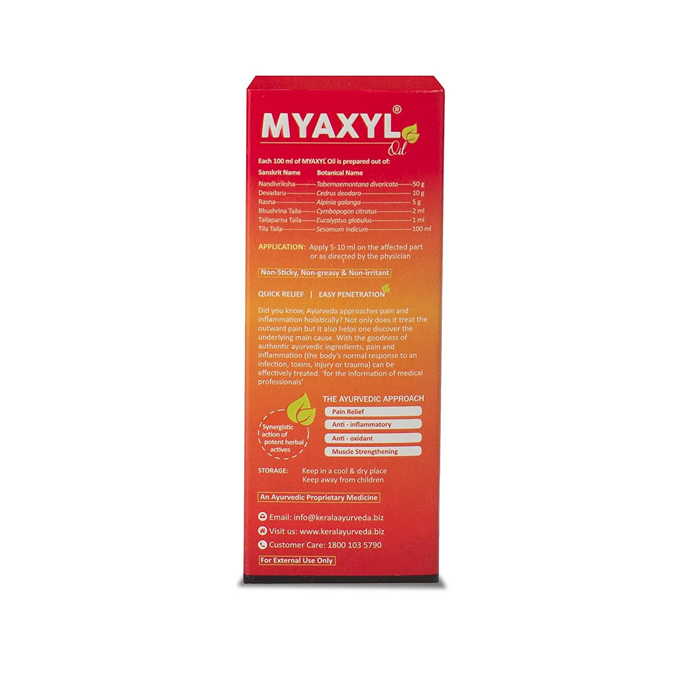 Kerala Ayurveda Myaxyl oil - For Quick Pain Relief Naturally