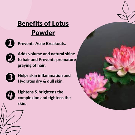 100% Natural Lotus Powder 227g