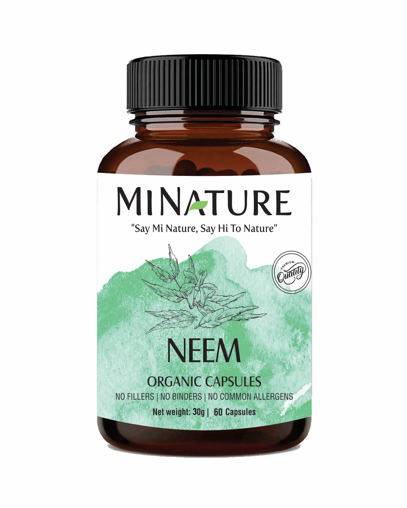 100% Natural Neem Capsules 60 Veg Caps | 450mg
