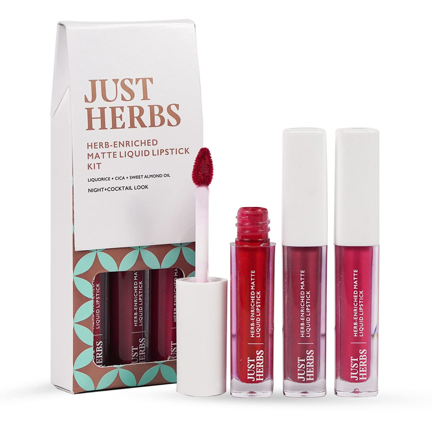 Full-Size Herb Enriched Matte Liquid Lipstick Kit - Set of 3
