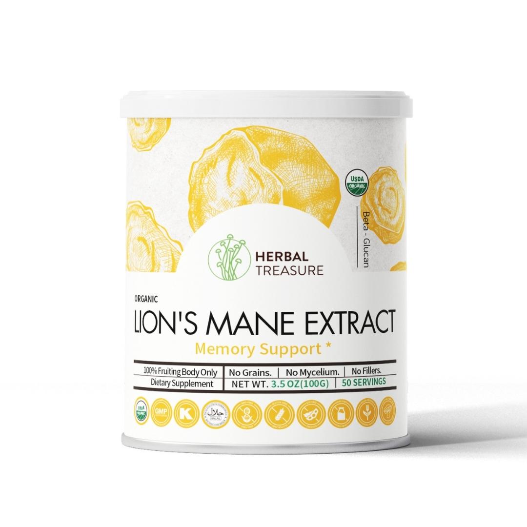 Organic Lion's Mane Mushroom Extract (Powder)