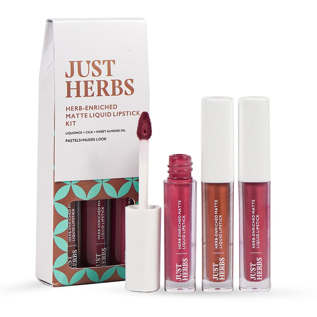 Full-Size Herb Enriched Matte Liquid Lipstick Kit - Set of 3