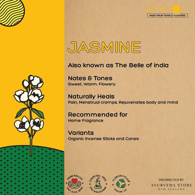 Jasmine - Natural Incense Cones by Phool