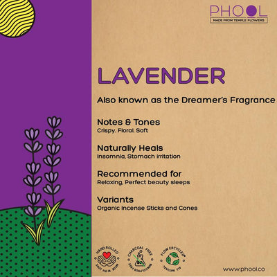 Lavender - Natural Incense Cones by Phool