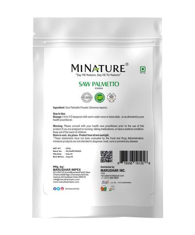 100% Natural Saw Palmetto Powder 227g