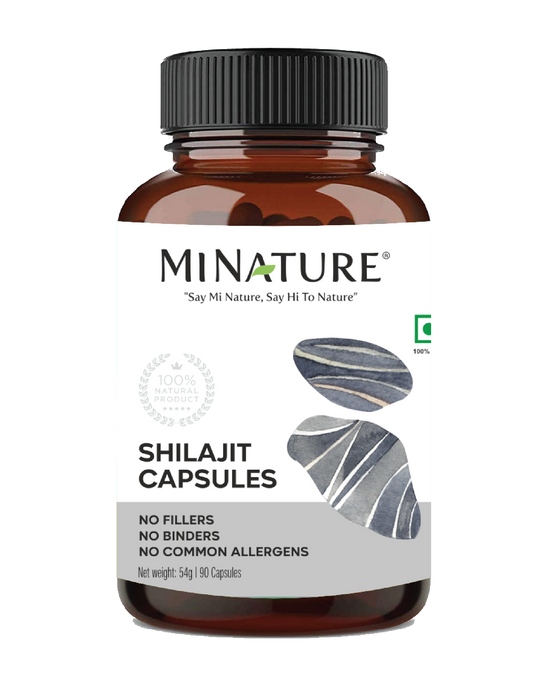 Pure Shilajit Extract Capsules 90 Veg Caps | 500mg - 100% Natural