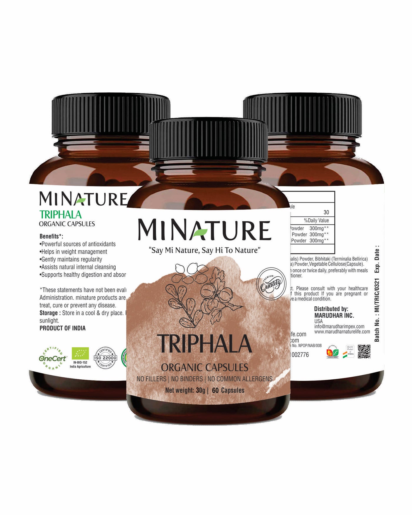Organic Triphala Capsules 450mg