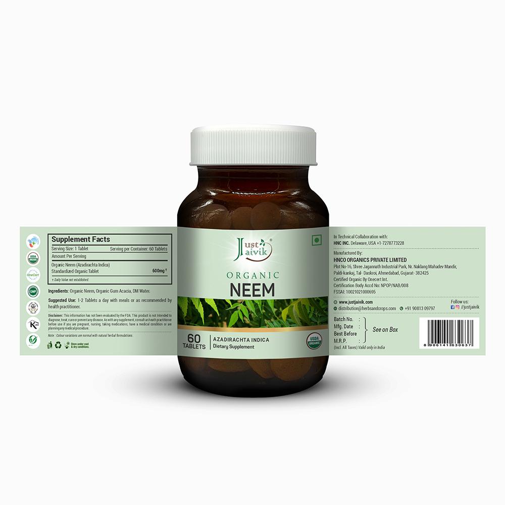Organic Neem Tablets - 600mg